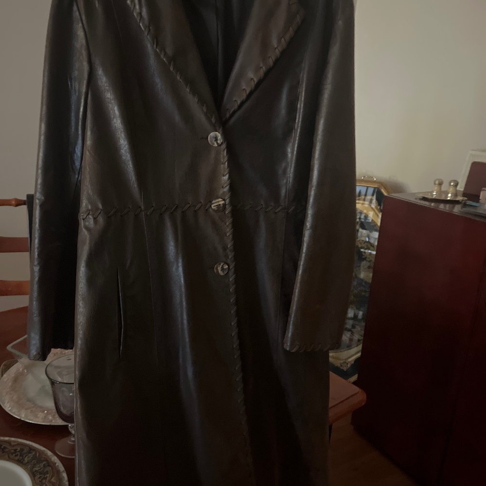 Leather coat